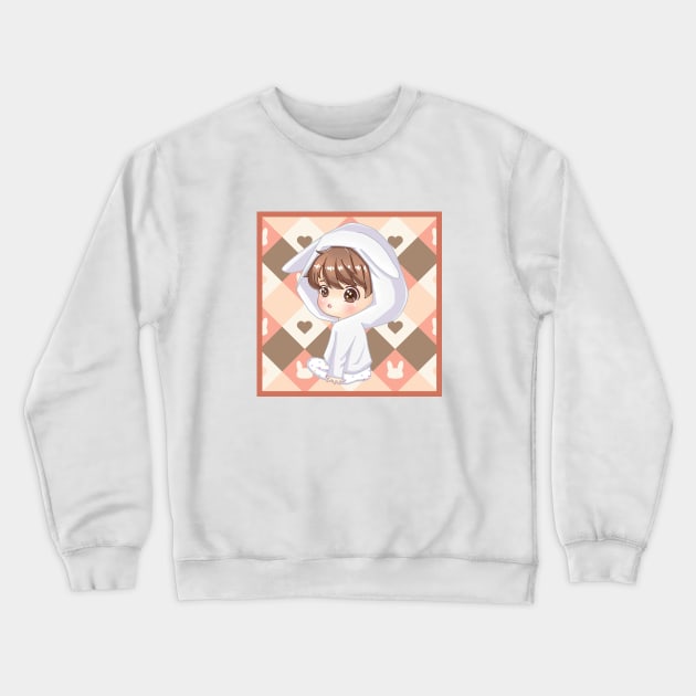 BTS KPOP JUNGKOOK CUTE CHIBI CHARACTER Crewneck Sweatshirt by moonquarius